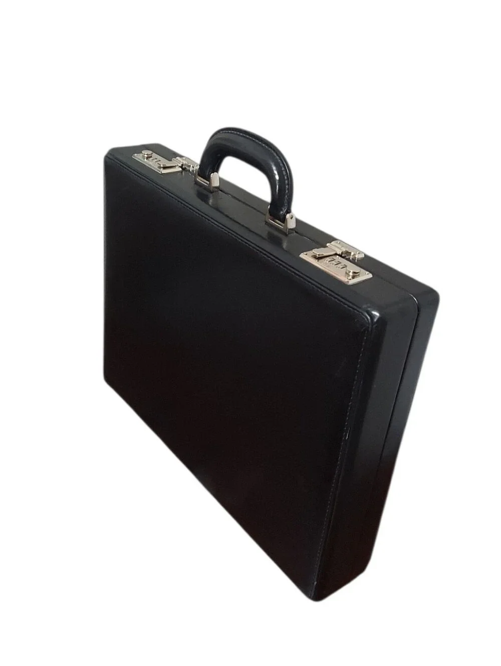 Cole Haan Black Leather Classic Hardshell Attache Briefcase Gently Loved